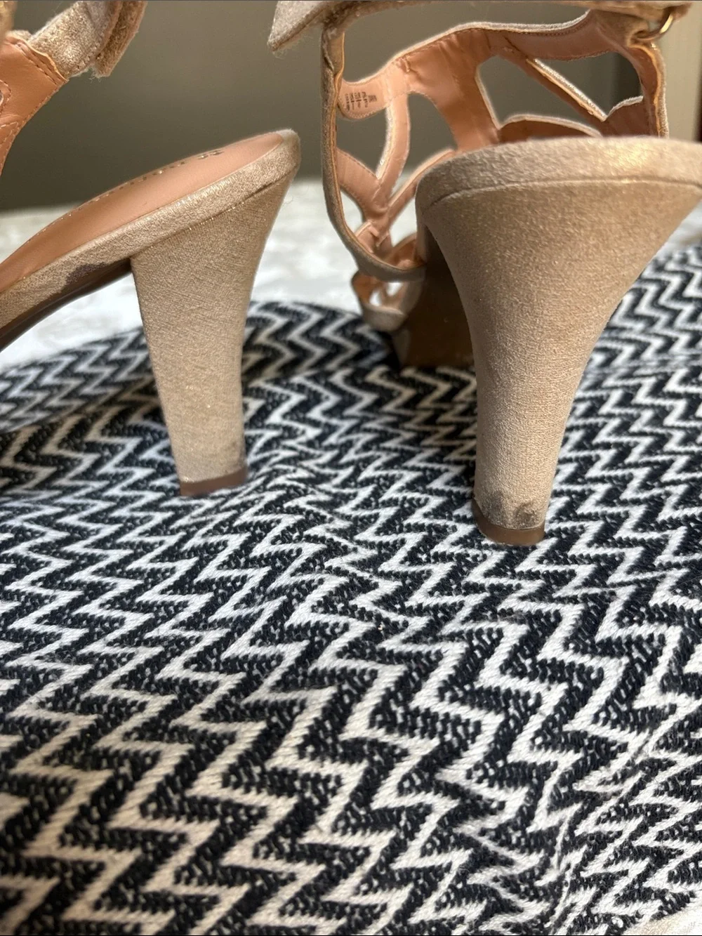 Naturalizer Nude Strappy High Heel Sandals - Danya Evening Shoes 10M